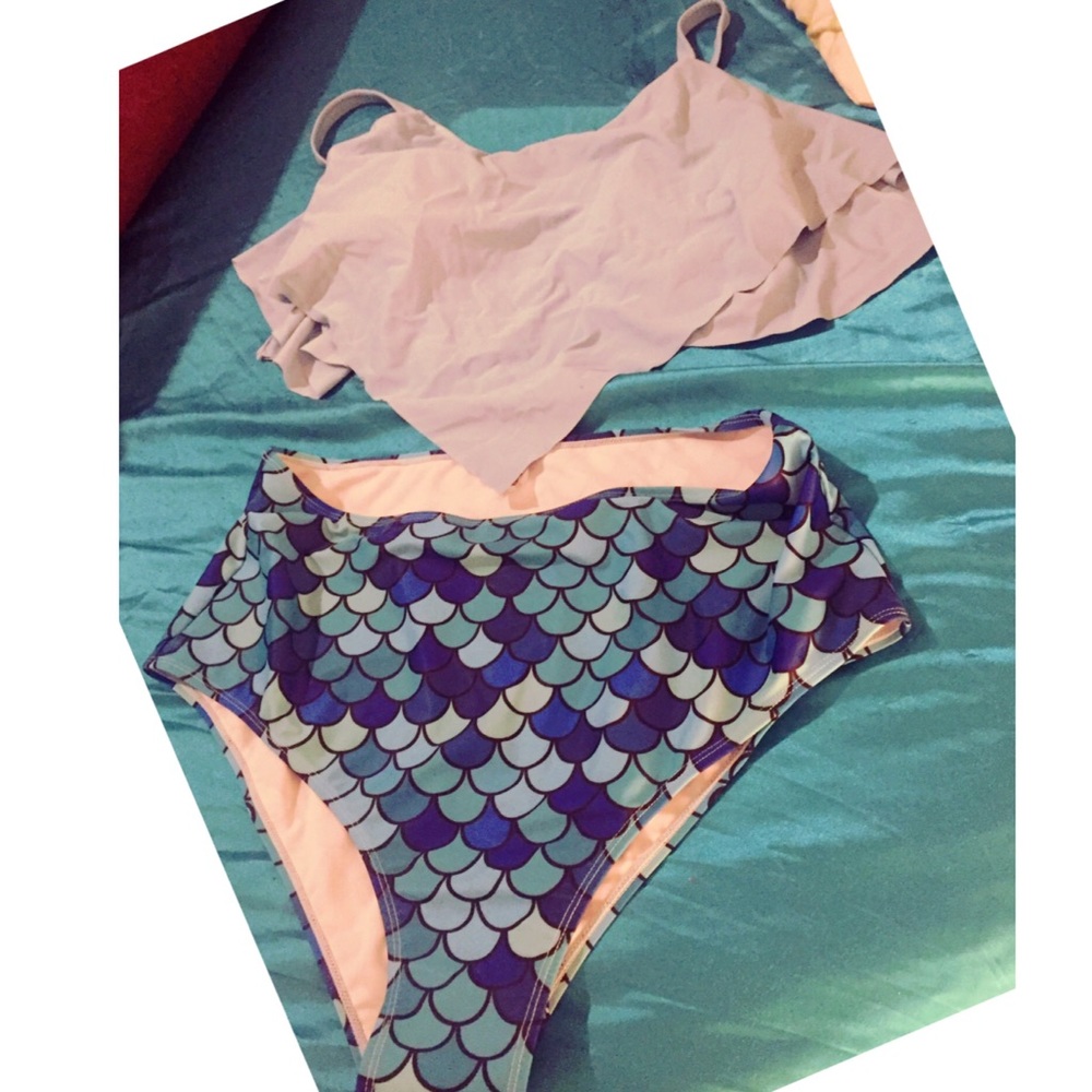 Teal and blue mermaid bikini